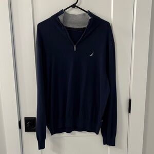 Nautica NavTech Navy Blue Zip-Up Sweater